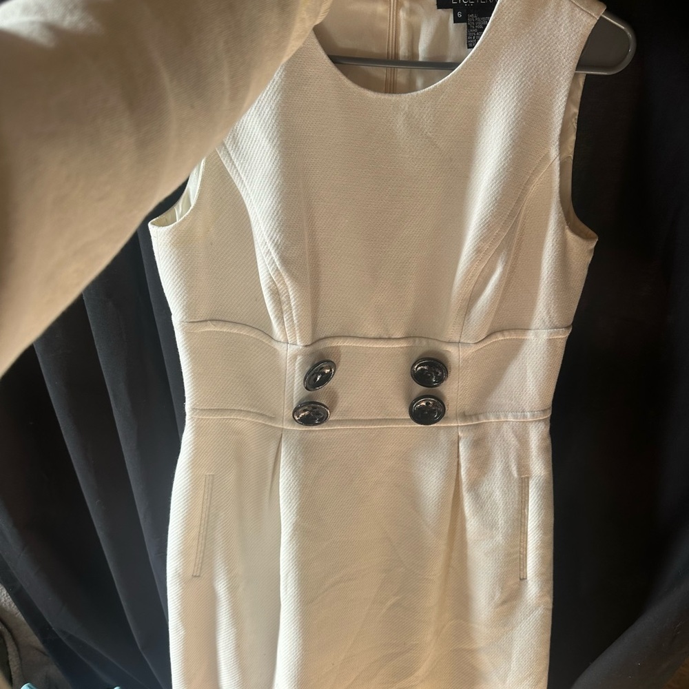 Etcetera White Sheath Mini Dress for Wedding Guest